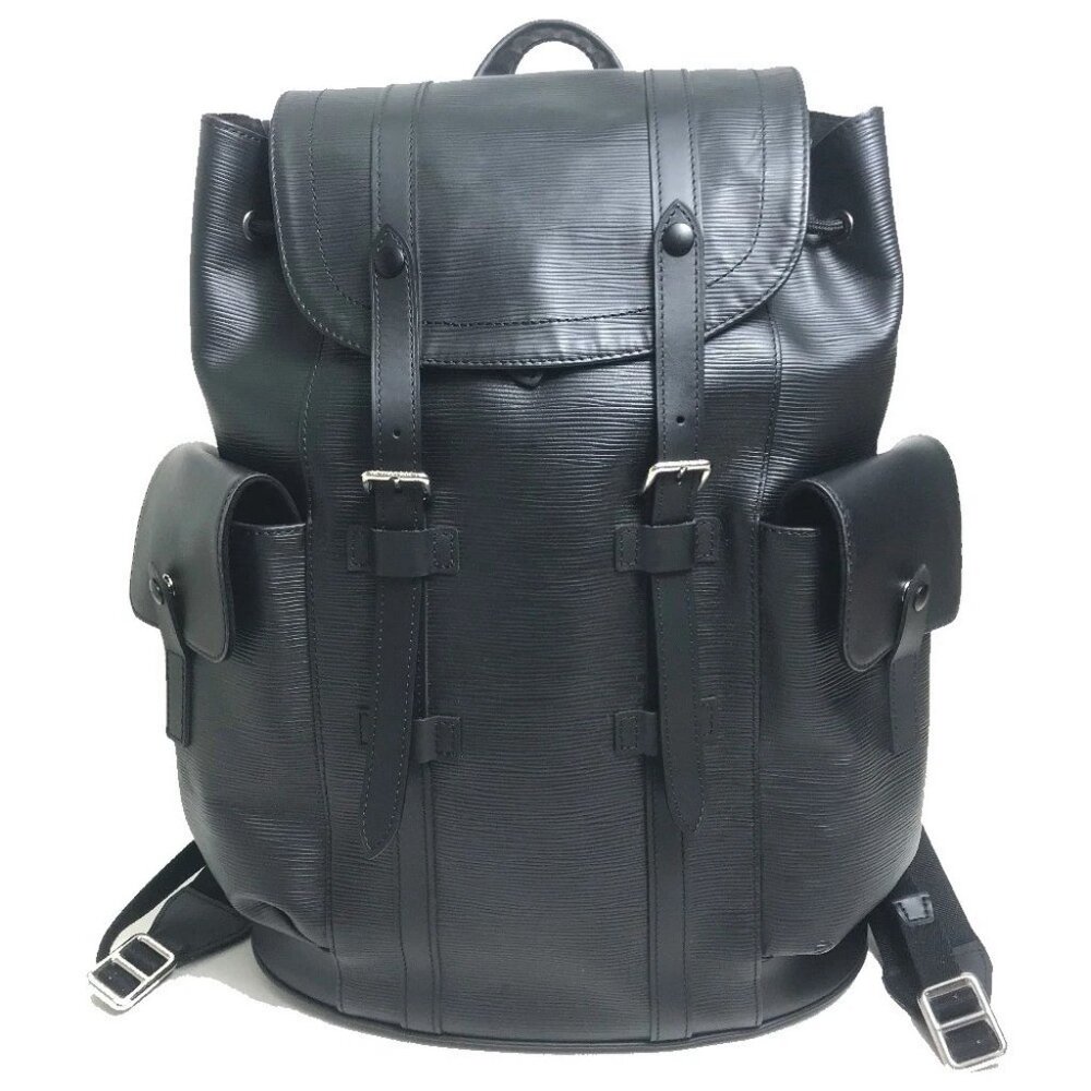 LOUIS VUITTON M50159 Epi Christopher PM Backpack-Bag Epi Leather Black/SilverHW